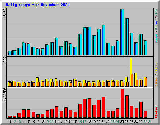 Daily usage for November 2024