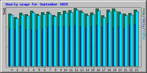 Hourly usage for September 2025