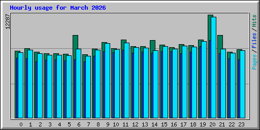 Hourly usage for March 2026